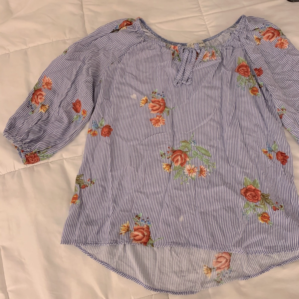 Floral/striped Blouse